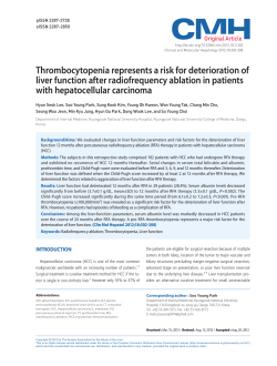 Thrombocytopenia represents a risk for deterioration of liver function