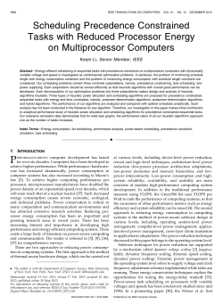 Scheduling Precedence Constrained Tasks with Reduced