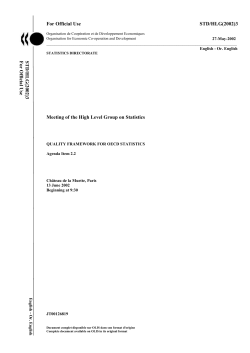 quality framework for oecd statistics