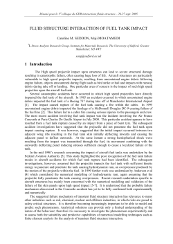 fluid structure interaction of fuel tank impact