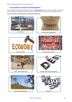 17. Constraints on Growth and Development