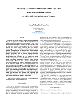 A Usability Evaluation for Elderly and Middle Aged Users