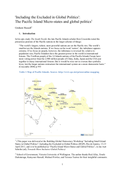 Pacific Microstates in Global Politics