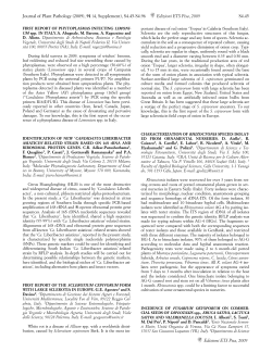 Journal of Plant Pathology (2009), 91 (4, Supplement), S4
