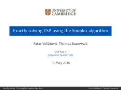 Exactly solving TSP using the Simplex algorithm