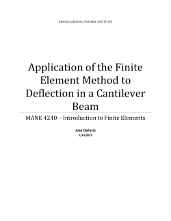Application of the Finite Element Method to Deflection