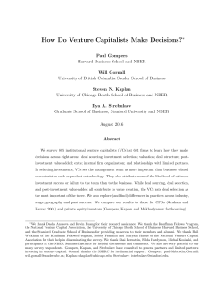 How Do Venture Capitalists Make Decisions?