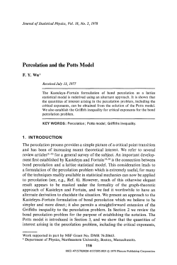 Percolation and the Potts model