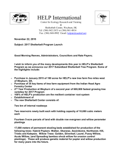 2017 Shelterbelt Tree Program Launch