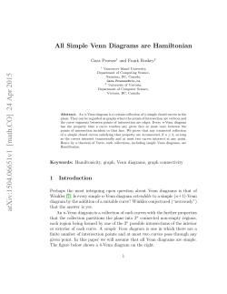 All Simple Venn Diagrams are Hamiltonian