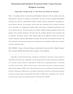 Estimating Individualized Treatment Rules Using Outcome Weighted