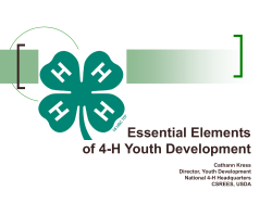 Essential Elements of 4-H - Utah 4-H