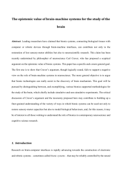 The epistemic value of brain-machine systems for the study of the