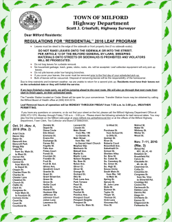 TOWN OF MILFORD Highway Department