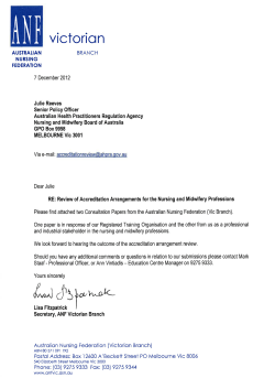 ANF - Nursing and Midwifery Board of Australia