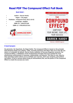 Read PDF The Compound Effect Full Book