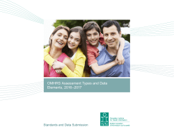 OMHRS Assessment Types and Data Elements, 2016&ndash;2017