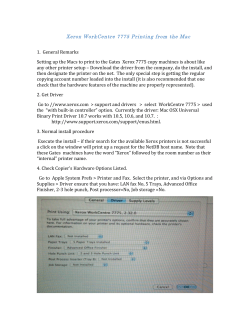 Instruction for setup to print to Xerox copier from Mac