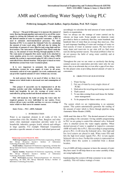 AMR and Controlling Water Supply Using PLC