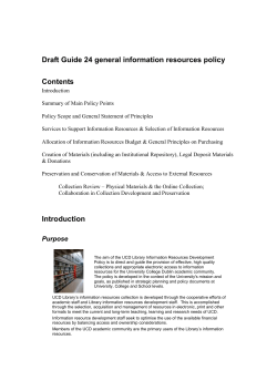 3. Selection of information resources