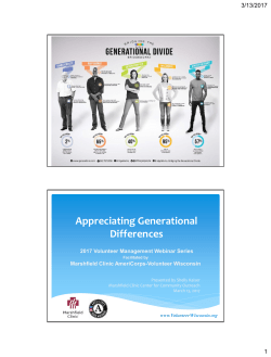 Appreciating Generational Differences