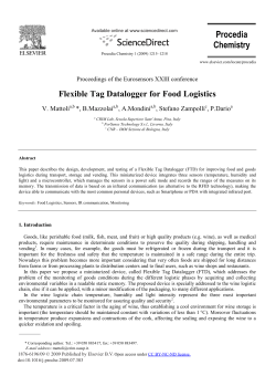 Flexible Tag Datalogger for Food Logistics