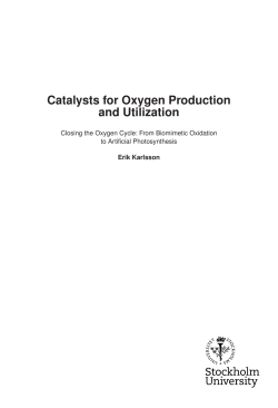 Catalysts for Oxygen Production and Utilization