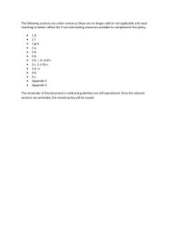 Energy and Water Policy - Worcestershire Health and Care NHS Trust