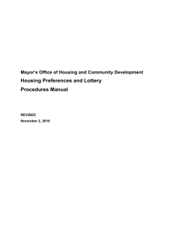 MOHCD Housing Preferences and Lottery Procedures Manual.