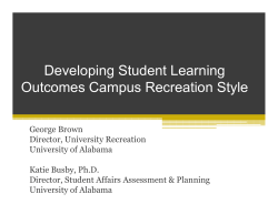 D l i St d t L i Developing Student Learning Outcomes Campus