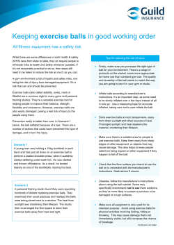 Keeping exercise balls in good working order