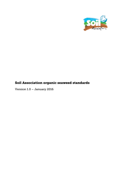 Soil Association organic seaweed standards