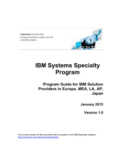 Overview of IBM Systems Specialty