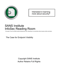 The Case for Endpoint Visibility