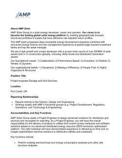 About AMP Solar AMP Solar Group is a solar energy developer