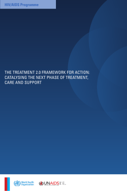THE TREATMENT 2.0 FRAMEWORK FOR ACTION: CATALYSING