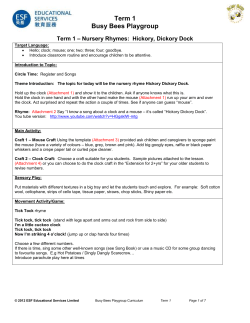 Hickory, Dickory Dock - ESF Educational Services