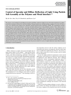 Control of Specular and Diffuse Reflection of Light Using Particle