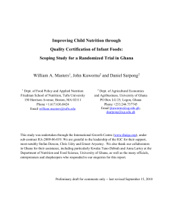 4. The market for nutrient-dense infant foods in Ghana