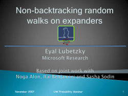 Non-backtracking random walks on expanders