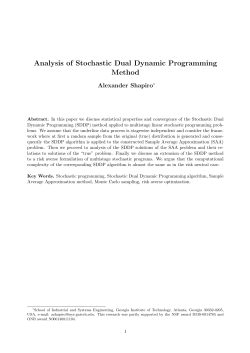 Stochastic Dual Dynamic Programming