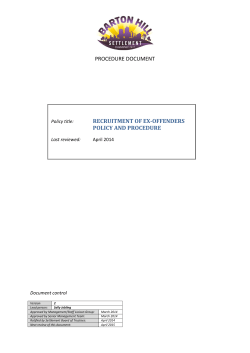 Recruitment of ex-offenders policy and procedure