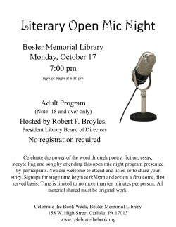 Literary Open Mic Night