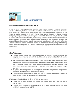 CAPE LIGHT COMPACT Executive Session Minutes: March 23