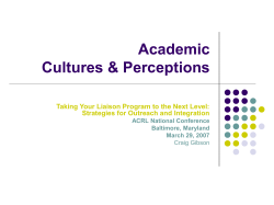 Culture - Library Liaison Programs