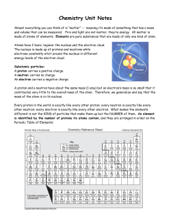Chemistry Unit Notes