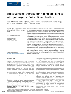Effective gene therapy for haemophilic mice with pathogenic factor