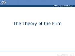 The Theory of the Firm - PowerPoint Presentation