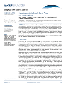 Premature mortality in India due to PM2.5 and ozone exposure