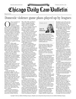 Domestic violence game plans played up by leagues